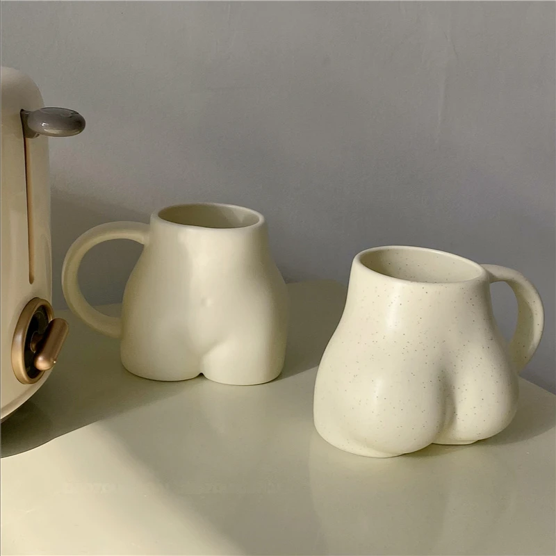 Fun ass cup small fresh ceramic mug simple cute personality coffee breakfast milk water |
