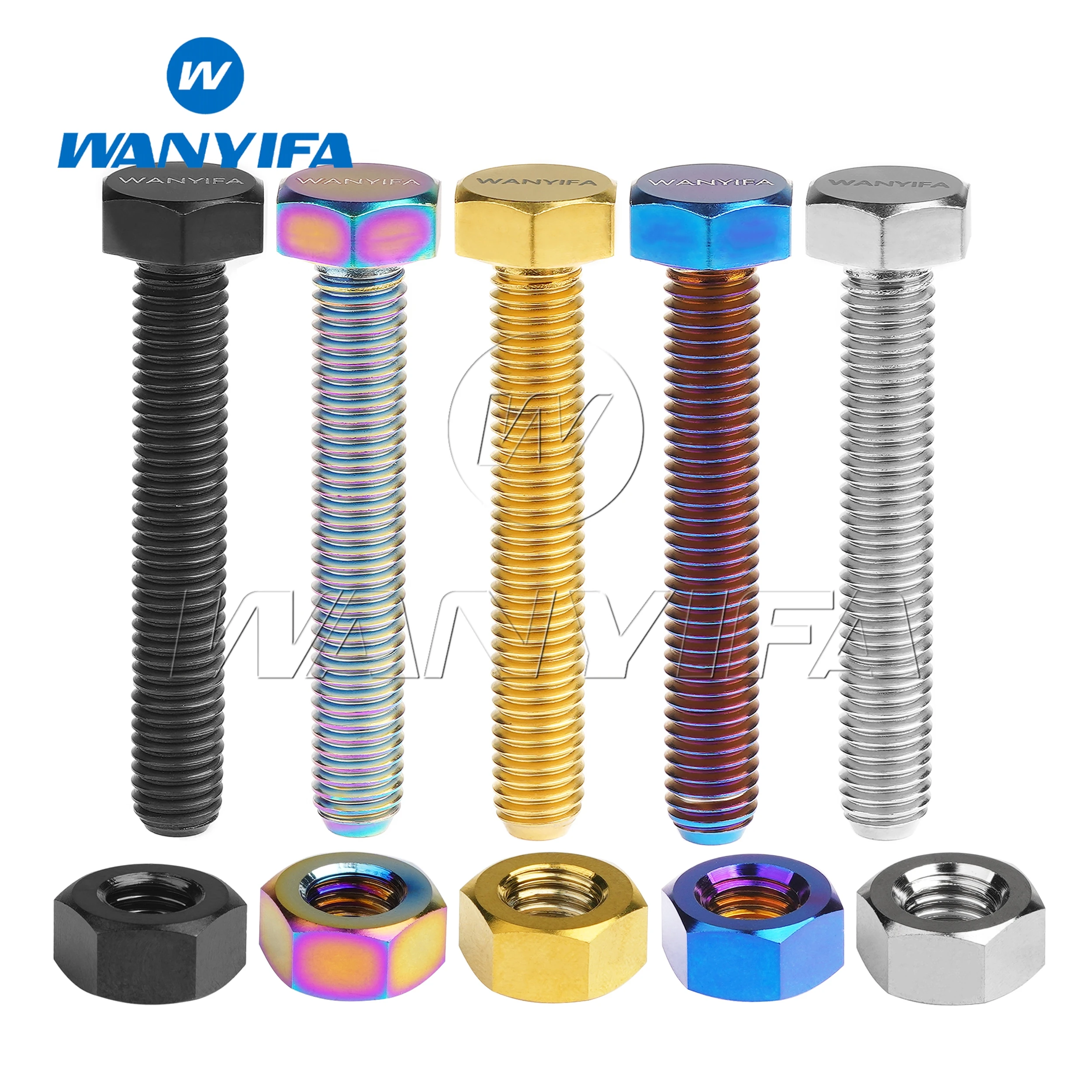 Болт из титанового сплава Wanyifa M8x50 мм винт с шестигранной головкой для регулятора