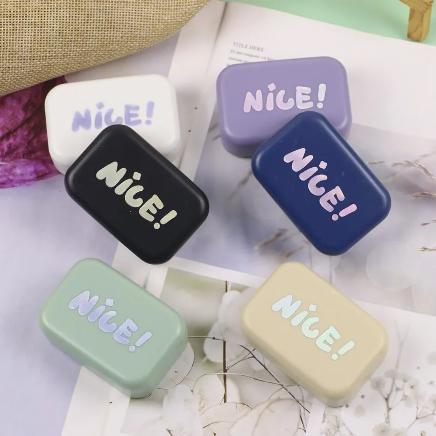 

Милые портативные маленькие красивые контакты с зеркалом чехол для контактных линз цветная фотобокс для вечерние Набор для путешествий