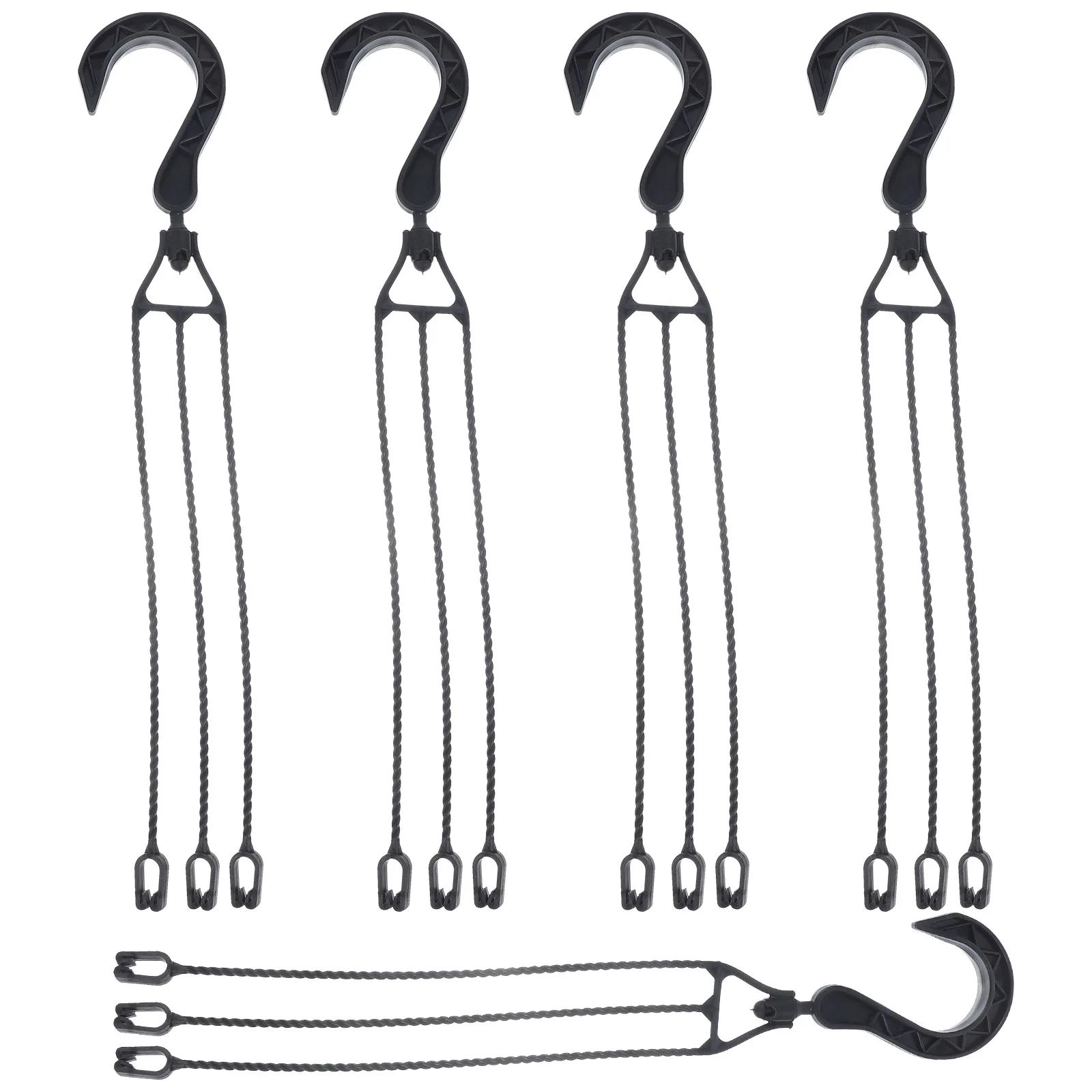 

5 Pcs Blackboard Decked Accessories Sturdy Flowerpot Hook Potted Durable Hooks Plastic Practical Hanging