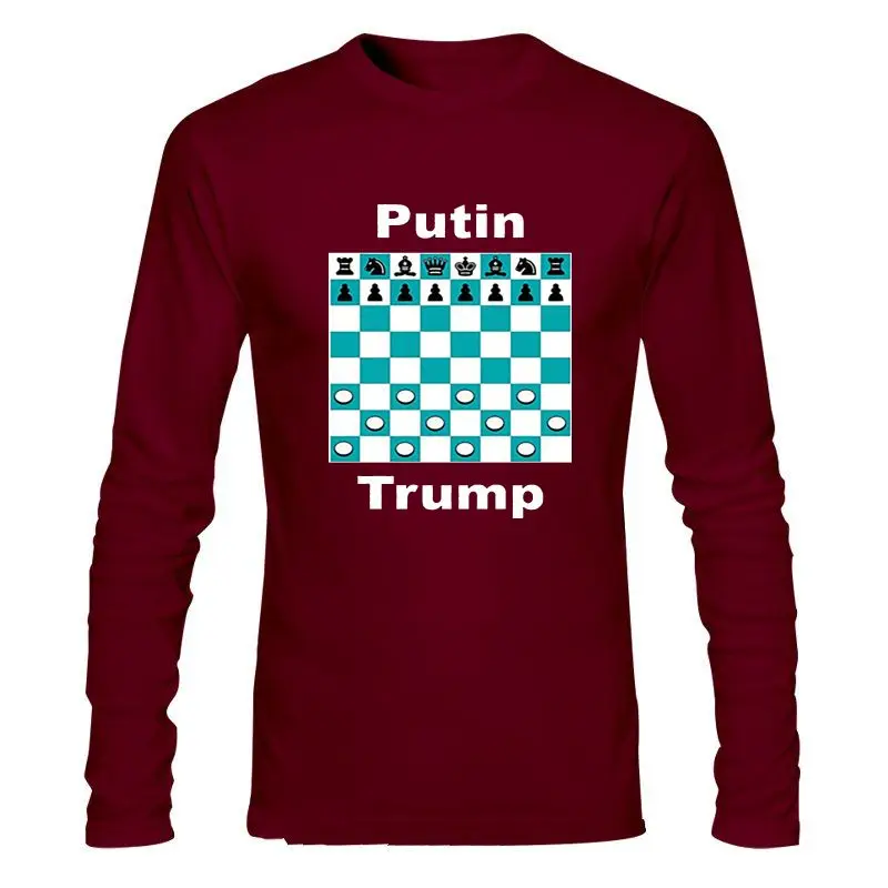 

Man Clothing New Designs Humor Putin Trump Chess Russia Man Streetwear Vintage Men T-Shirt 100% Cotton Comic Hip Hop