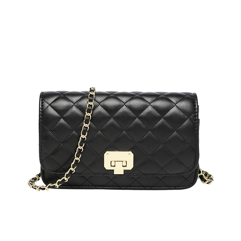 

High Quality Luxury Leather Bags Diamond Ladies Chain Crossbody Shoulder Bag Handbags