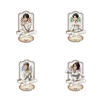 attack on titan anime character model eren jaeger levi%c2%b7ackerman hange zoe cosplay acrylic stand model plate fans christmas gifts
