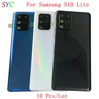10pcslot rear door battery cover housing case for samsung s10 lite g770f back cover with camera lens logo repair parts