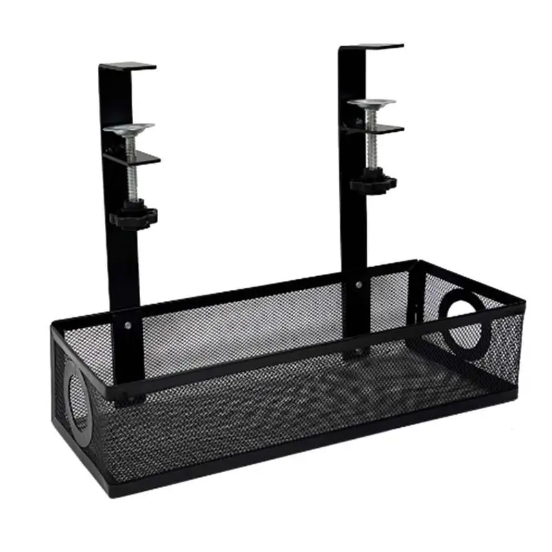 

Under Desk Organizer No Drilling Under Table Cord Tray Adjustable Under Desk Wire Organizer Desk Accessories For Home Office
