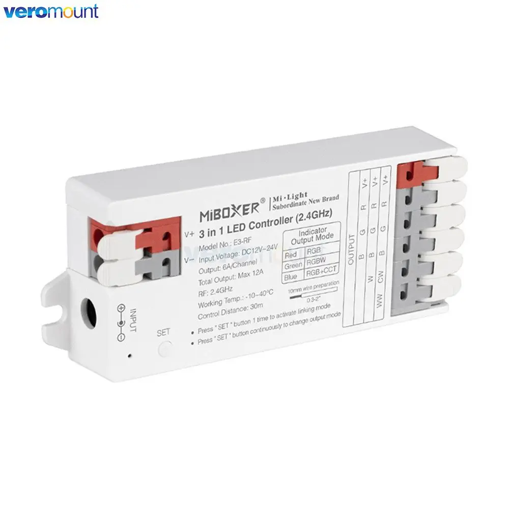 MiBoxer 2.4G RF Пульт дистанционного управления E2-RF 2 в 1 E3-RF 3 Светодиодный контроллер