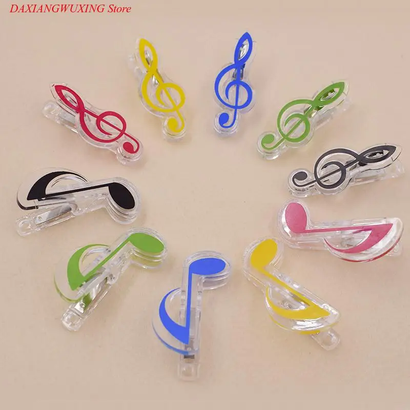 

5pcs Musical symbols shape Piano Scores Folders File Storage snack bag clips Clothes Pin Photo Paper Peg Clothespin Craft Clip