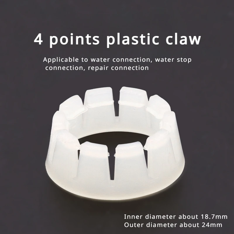 

Пластиковый зажим для труб пряжка с пластиковым зажимом, белый силикон, 4 точки, 6 точек, бытовое соединение смесителя водой, остановка водяного соединения