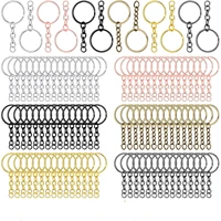 1020pcs colorful plated metal keychain ring split ring keyfob key holder rings women men diy key ring accessories wholesale