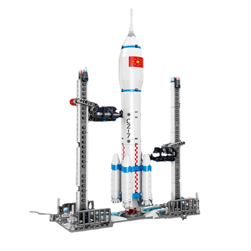 

City Aerospace Rocket Launch Center Building Blocks Model Space Astronaut Bricks Toys For Kids Gifts