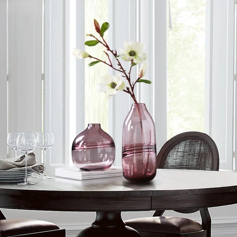 

Стеклянная ваза, творческая синяя гидропонная ваза для засушенных цветов, набор ВАЗ с орнаментом, украшение для дома