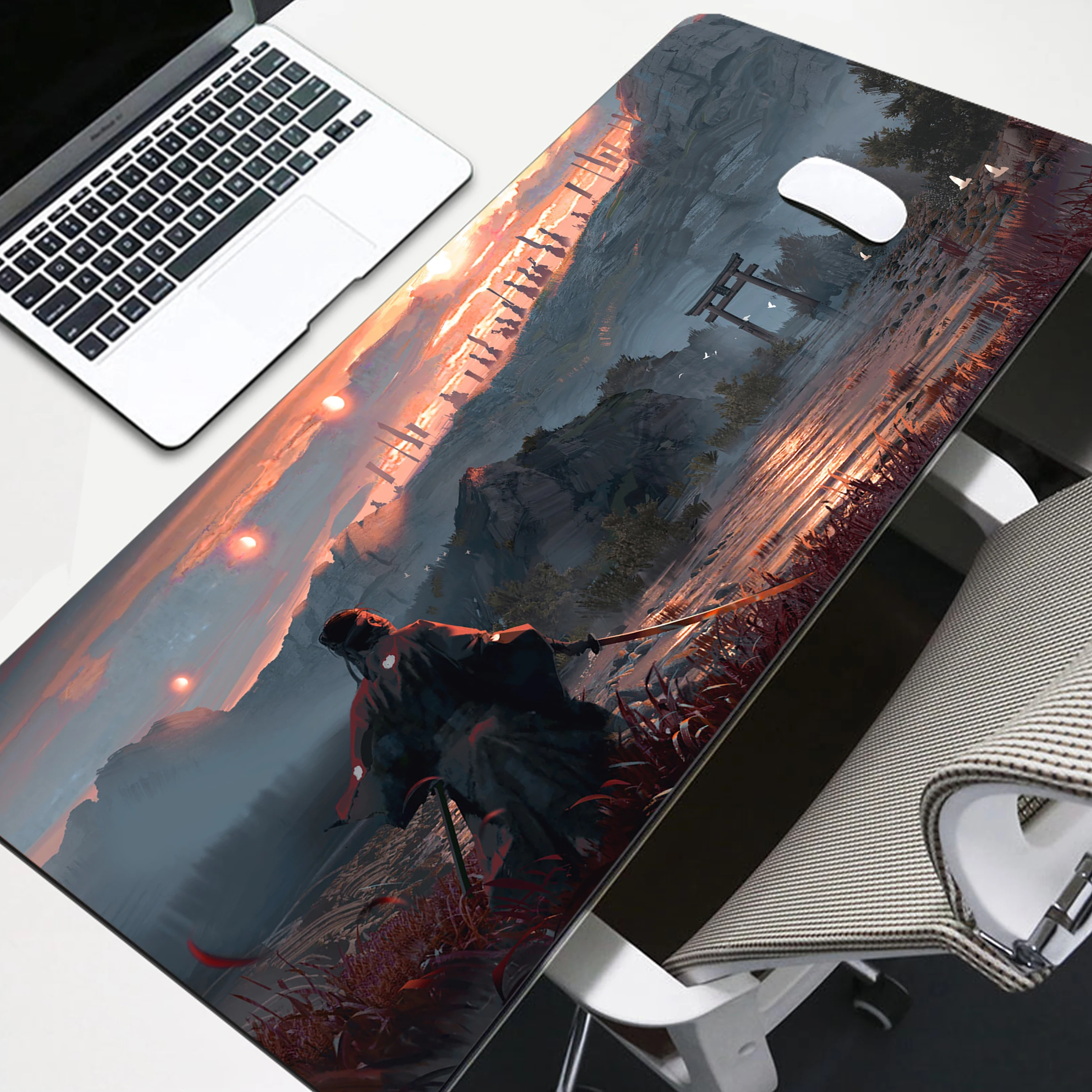 

90x40cm The Skeleton Spectre Gaming Mause Large Gamer Big Mouse Mat Computer Gaming Locking Edge MousePad Keyboard Desk Mice Pad