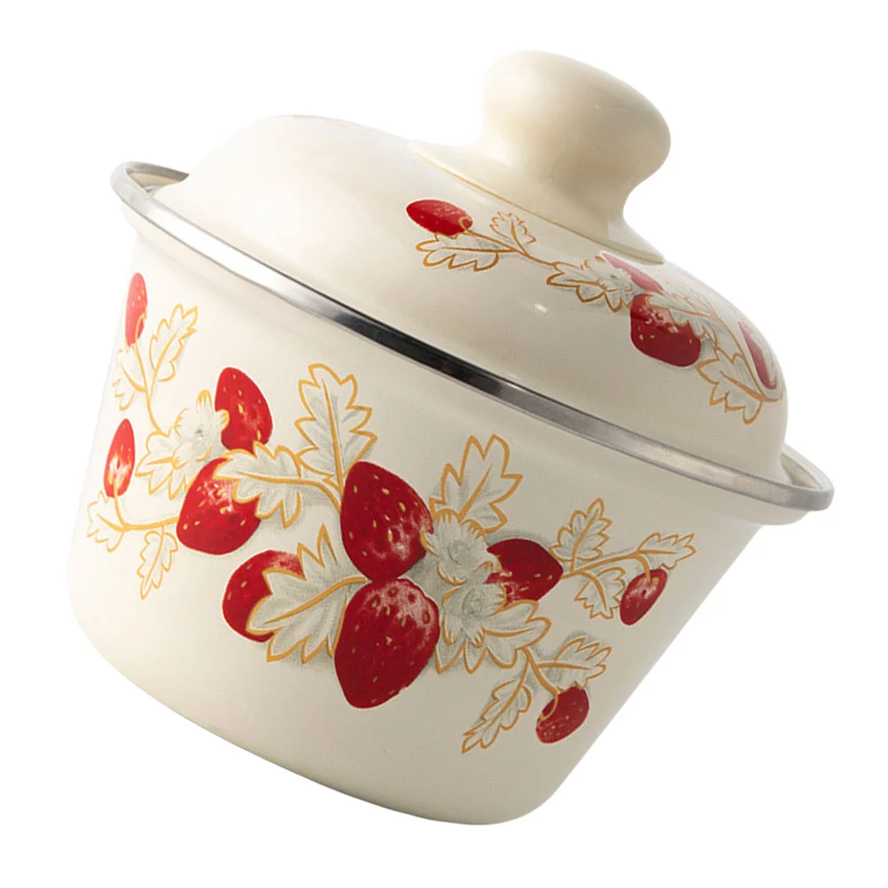 

Enamel Bowl Bowls Enamelware Basin Oil Mixing Container Vintage Saladdishes Storage Dish Kitchen Soup Chinese Fruit Cooking Pot