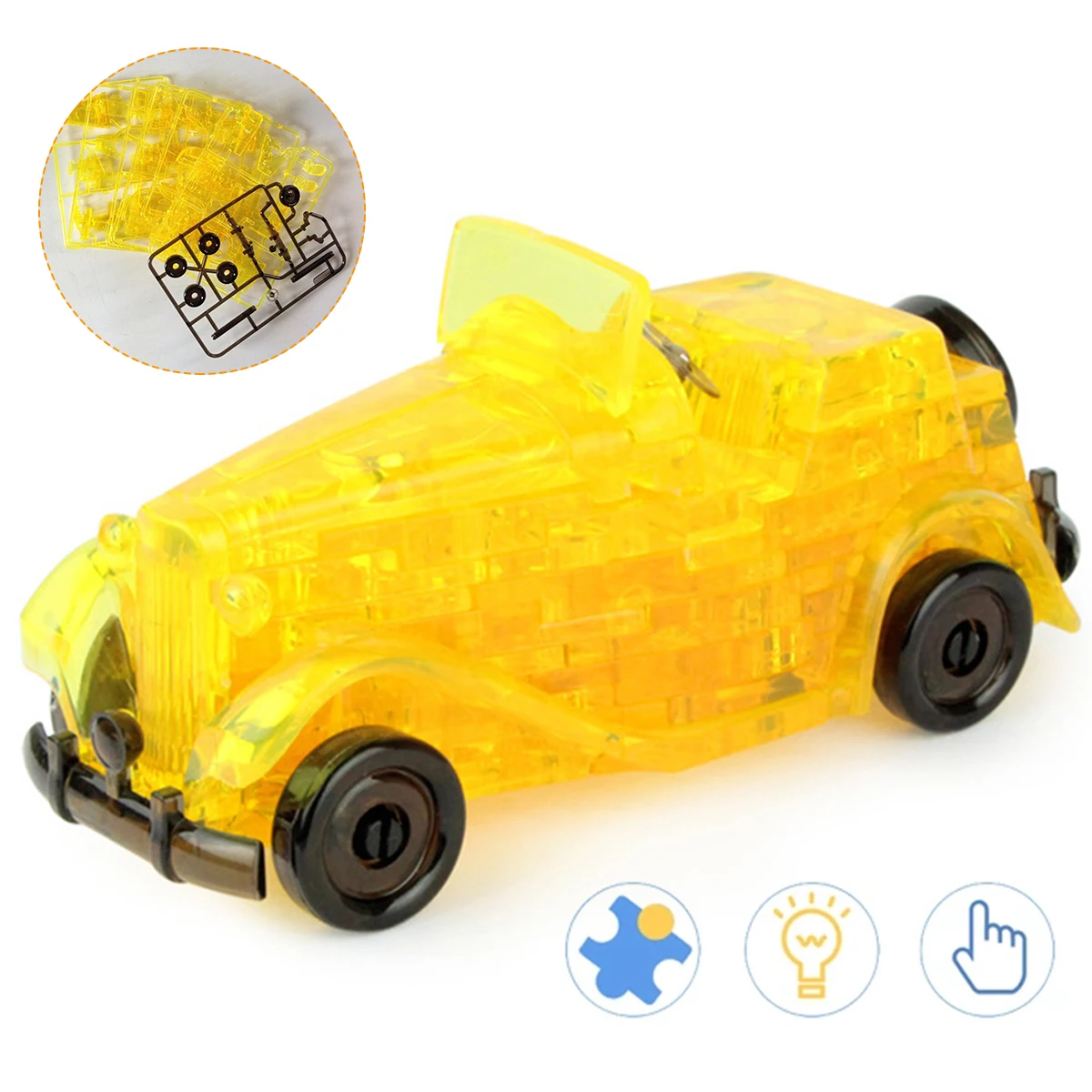 

Забавные 3D Пазлы «сделай сам» с кристаллами, Классическая модель автомобиля в сборе, подарки на день рождения, головоломки с транспортными ...