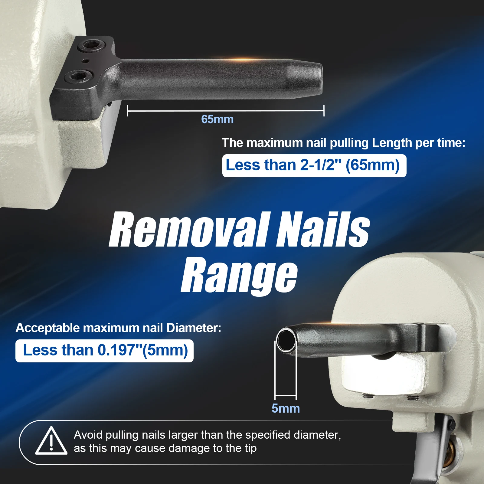 WOODPECKER WTB60 Профессиональный пневматический пистолет для снятия гвоздей воздушный