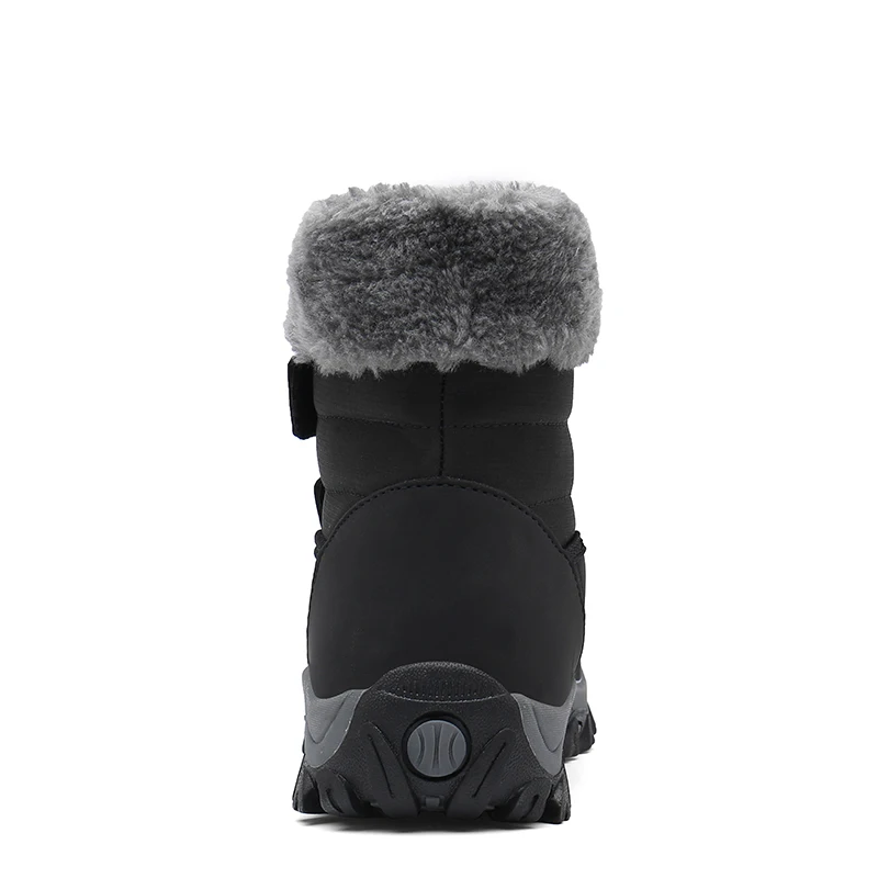 2022 Winter Woman's Stylish Snow Boots High-top Warm Lined Anti-skid waterproof Shoes Outside Casual Slip-on Black Gray Footwear