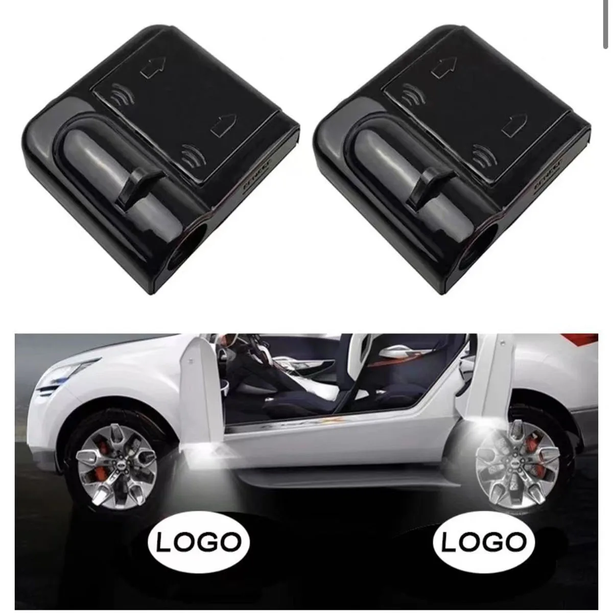 

For Mitsubishi L200 Outlander Pajero Colt Triton LED Lamp Shadow Projector Car Door Welcome Logo Light Auto Advanced Accessories