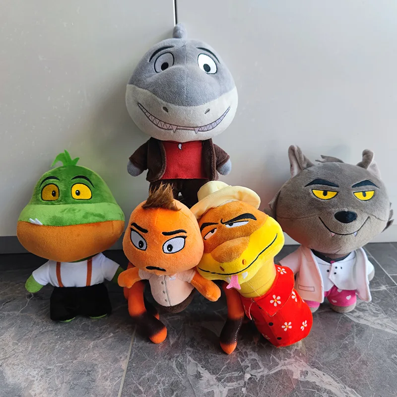 

New Product Release The Bad Guys Animated Soft Stuffed Doll Mr Shark Snake Funny Children's Plush Toys Bed Decoration Present