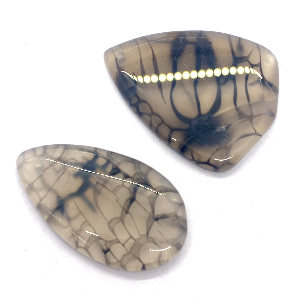 5 Pcs/bag Natural Stone Grey Agate Dragon Pattern Pendant Fashion Glamour Ladies for Jewelry Making Necklace Accessories Gift