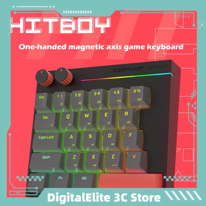 Механическая клавиатура Hitboy с магнитной осью HK25 одной рукой USB-интерфейс RBG