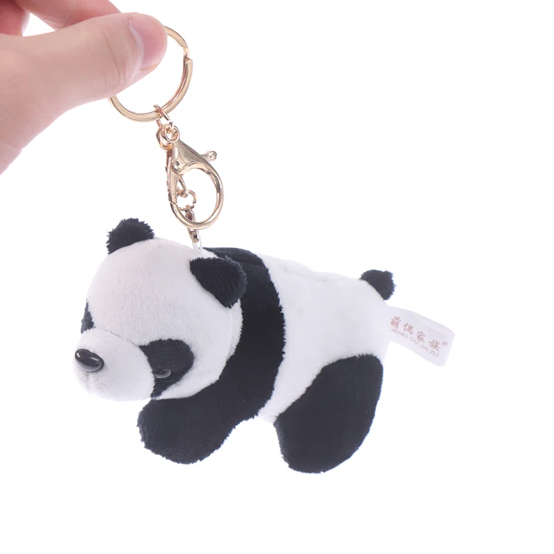 

1pc 11cm Cartoon Panda Plush Stuffed Animal Toys Key Chain Key Ring Pendant Kids Present Doll 2022 New Cute