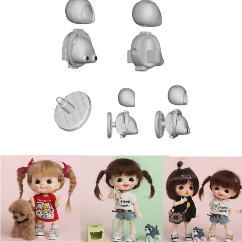 Resin silicone mold big 6 points polymer doll head DIY model mold hand ceramic craft supplies clay doll making material tools