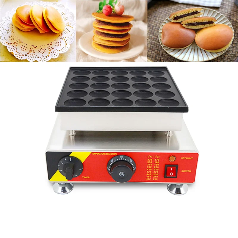 

Electric Waffle Maker 25 Holes Nonstick Mini Dutch Pancake Maker Cast Iron Poffertjes Pan Cake Machine