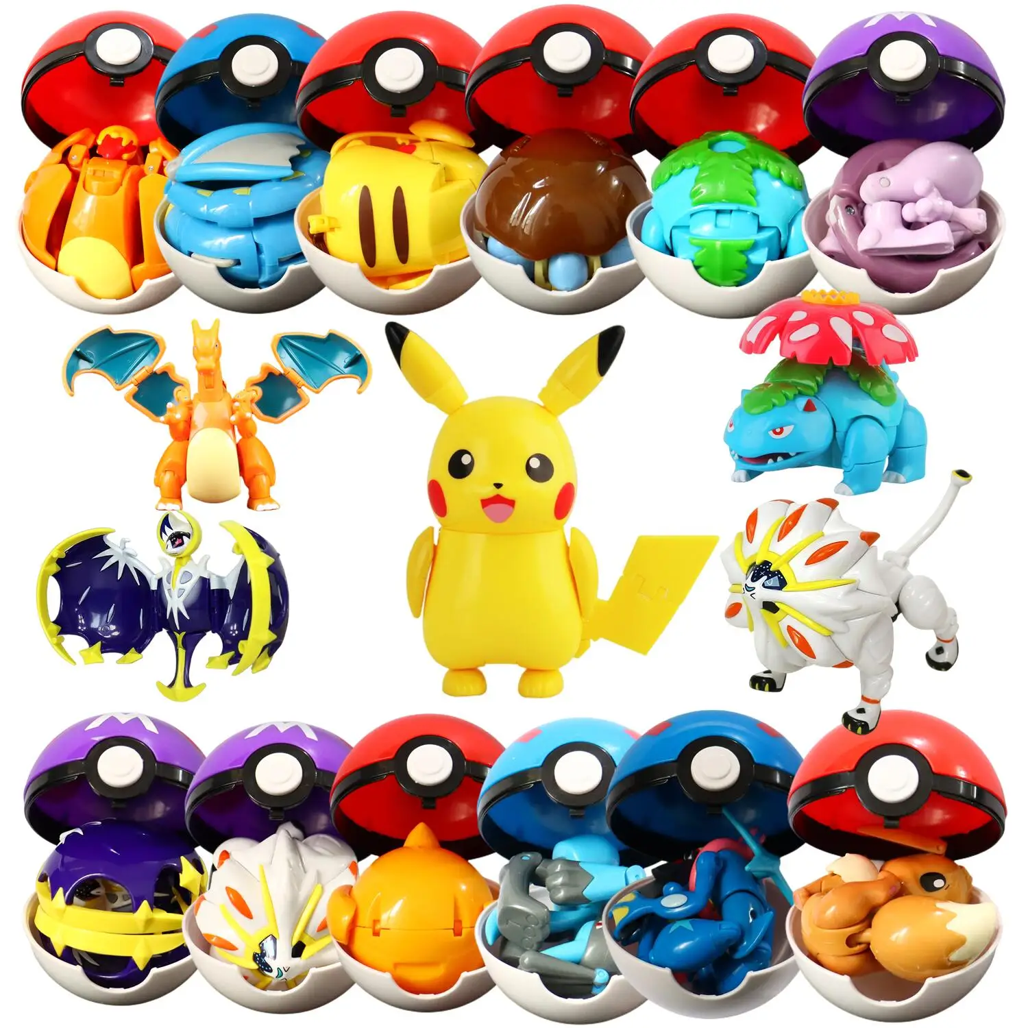 

Pokemon Figures Christmas Gift Box Toys Variant Ball Model Pikachu Pocket Monsters Action Figure Toy