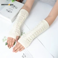 keep warm half finger gloves long fingerless gloves women%e2%80%98s mitten winter arm warmer knitted arm sleeves girl%e2%80%99s goth gloves
