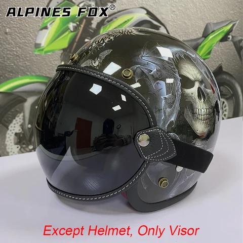 Козырёк для шлема в стиле ретро, с защитой от пузырьков