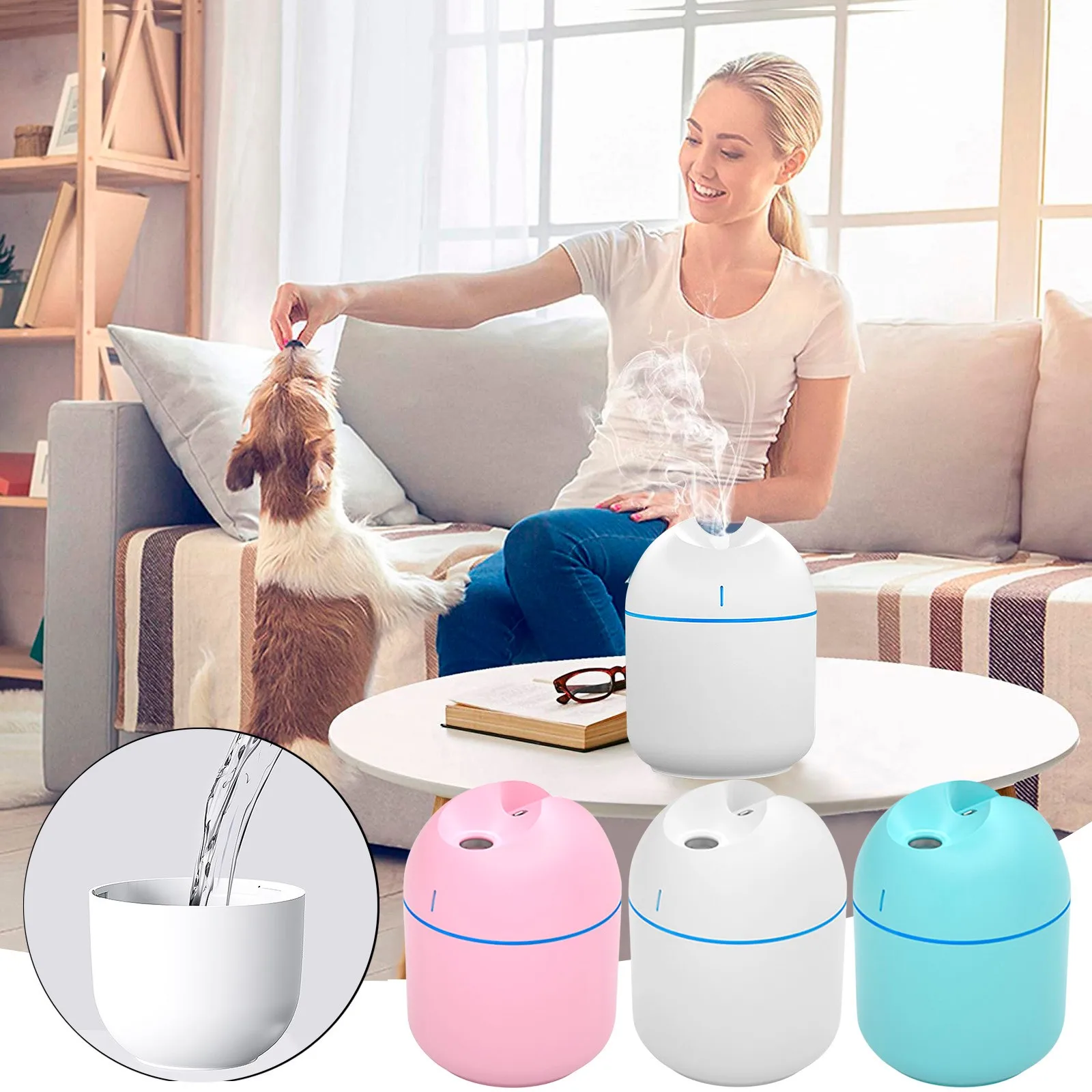 

Ultrasonic Mini Air Freshener Oil Humidifier Flavoring USB Fogger Mist Maker with LED Lamp for Car Home Fragrance Diffuser Car