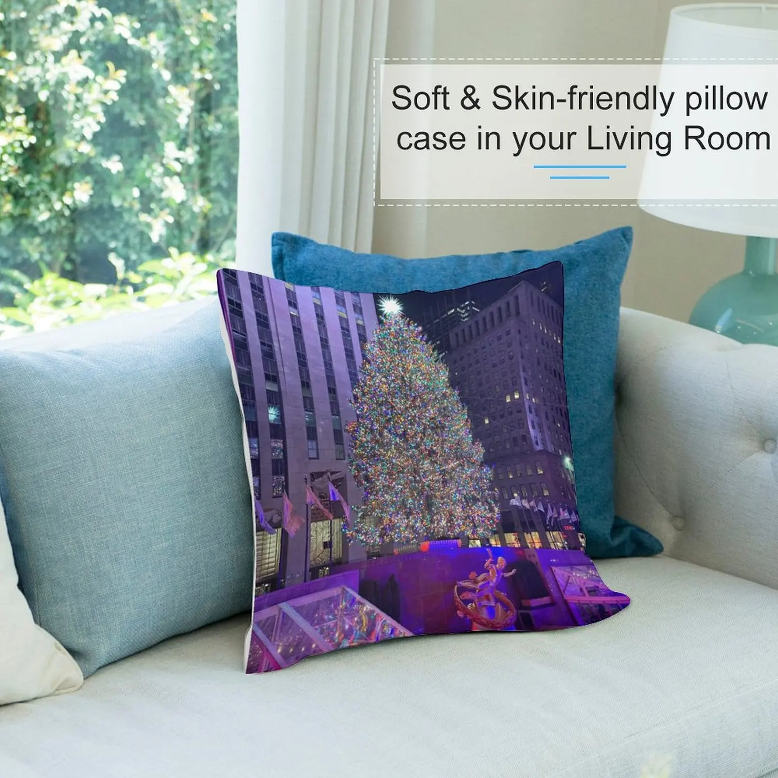 Rockefeller дерево ночью NYC декоративная подушка декор подушки Роскошная