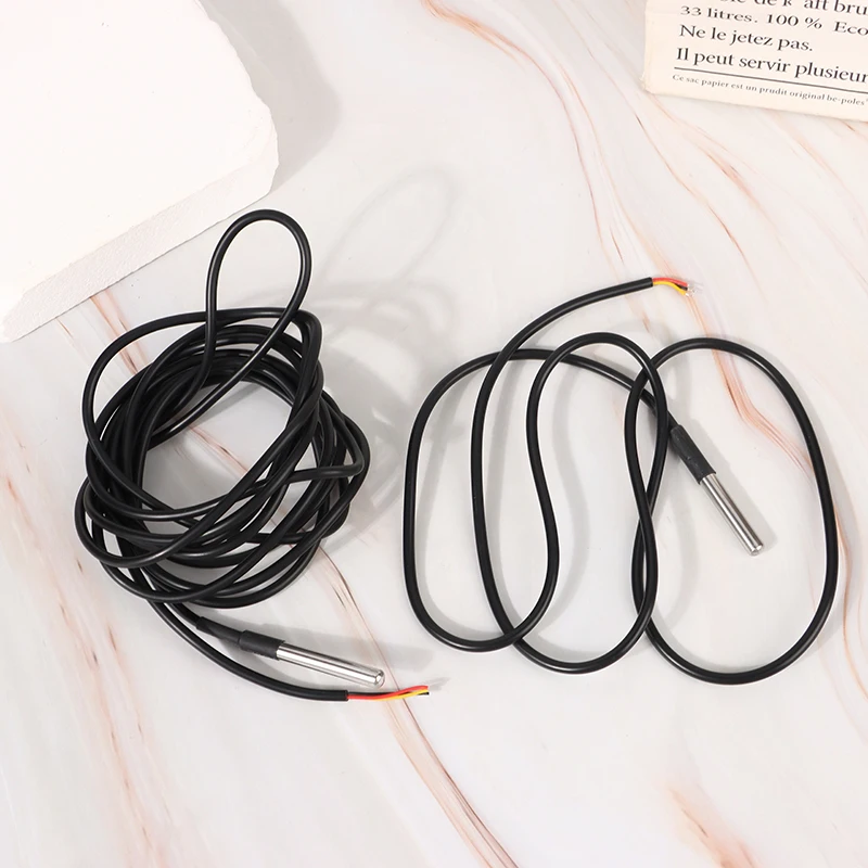 Waterproof DS18B20 Stainless Steel Package 1M 3M 18B20 Wire Thread Temperature Probe Sensor