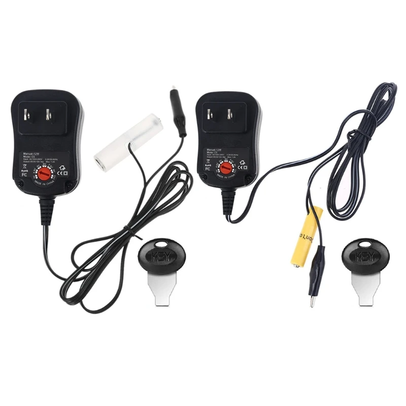 

Adjustable Voltage 3V 4.5V 6V 9V 12V AA or AAA Battery Eliminator US Power Supply Adapter Replace 2 to 8pcs AA Battery