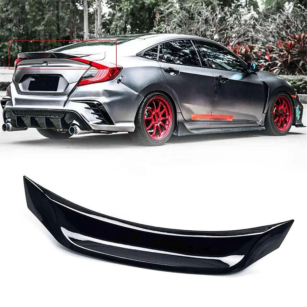 

For Honda Civic 10th Gen Sedan 2017-2020 Civic R Style Spoiler Car Rear Truck Spoiler Lip Ducktail Wing Body Kit Car Accessories