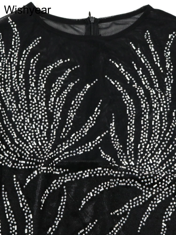 Новые черные длинные платья в стиле пэчворк Rhie Veet женские элегантные