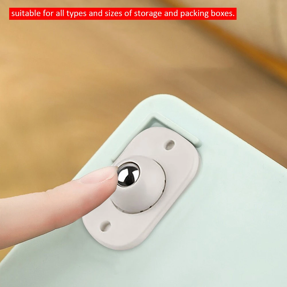 

4pcs 360 Degree Rotation Self Adhesive Caster Wheels Mini Swivel Casters Wheel for Furniture Storage Box Roller Cabinet Trash