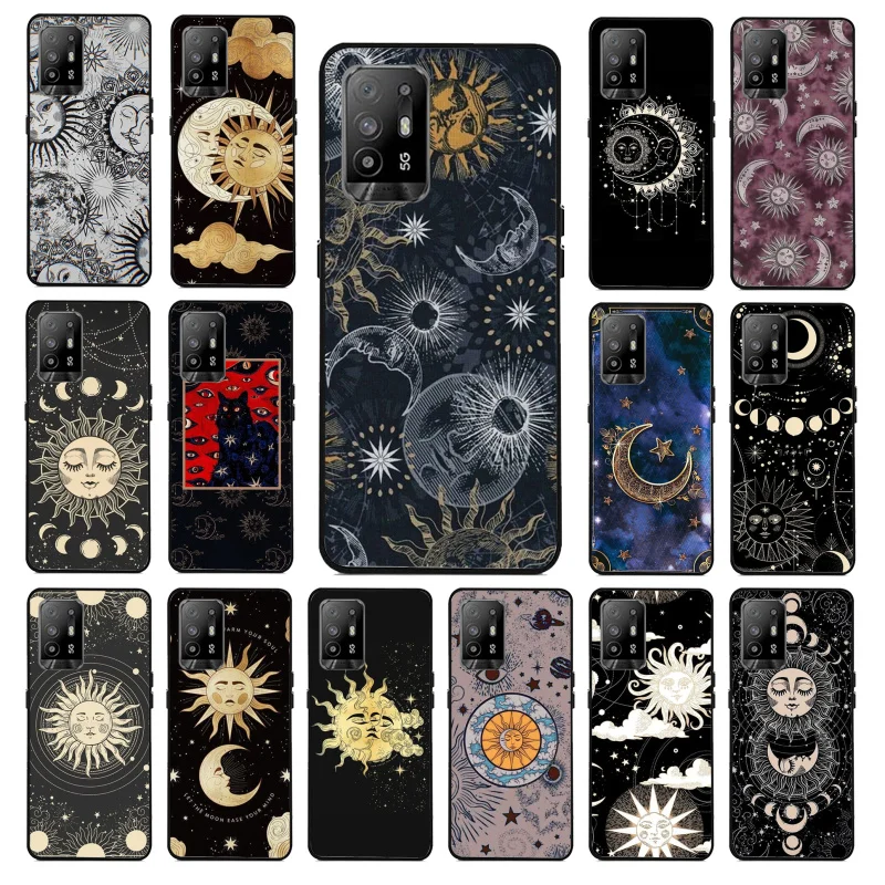 

Magic Sun Moon Witches Moon Tarot Phone Case for OPPO A54 A74 A94 A53S A9 A5 A15 A16 A91 A96 A76 Reno8 8Pro Reno2 Z