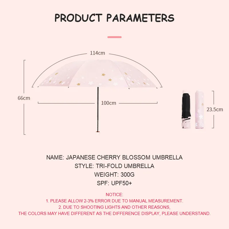 Женский складной зонт для путешествий с УФ-защитой от солнца | Зонты