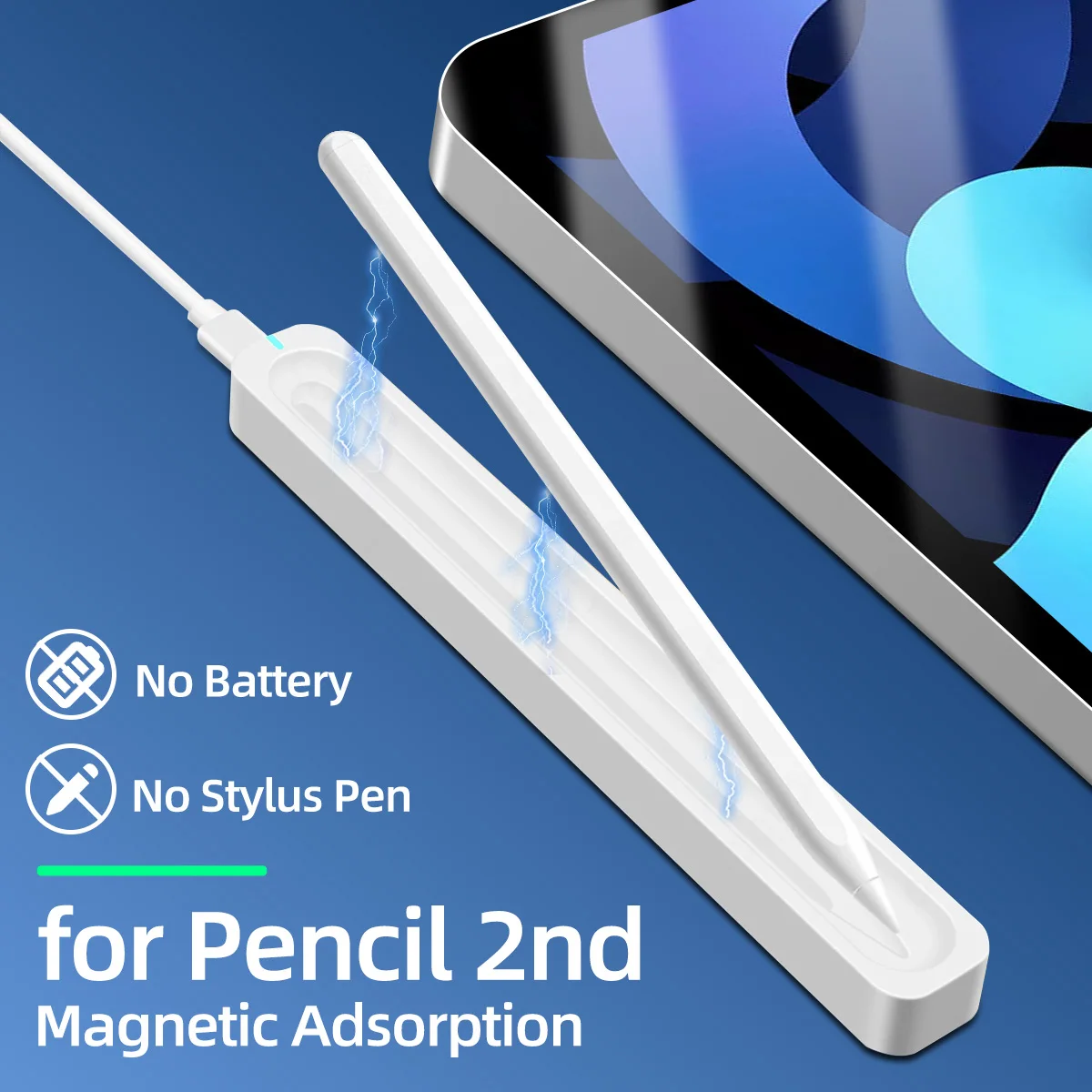

Pencil Charger For Apple Pencil 2nd Case Magnetic Charging Wireless Charger Case For Apple Pencil 2 Fast Charging Box