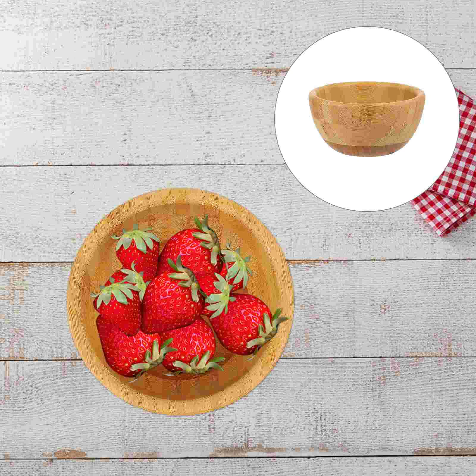 

Wood Bowl Fruit Salad Bowl For Condiments Dip Sauce Ketchup Jam Prep Salsa XS