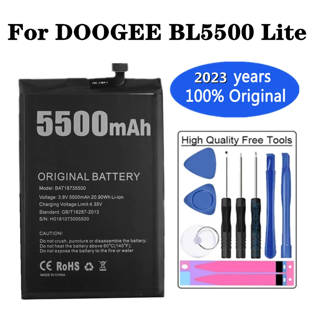 

2023 years New 5500mAh BAT18735500 Replacement Battery For DOOGEE BL5500 Lite Batterie Batteries + Tools