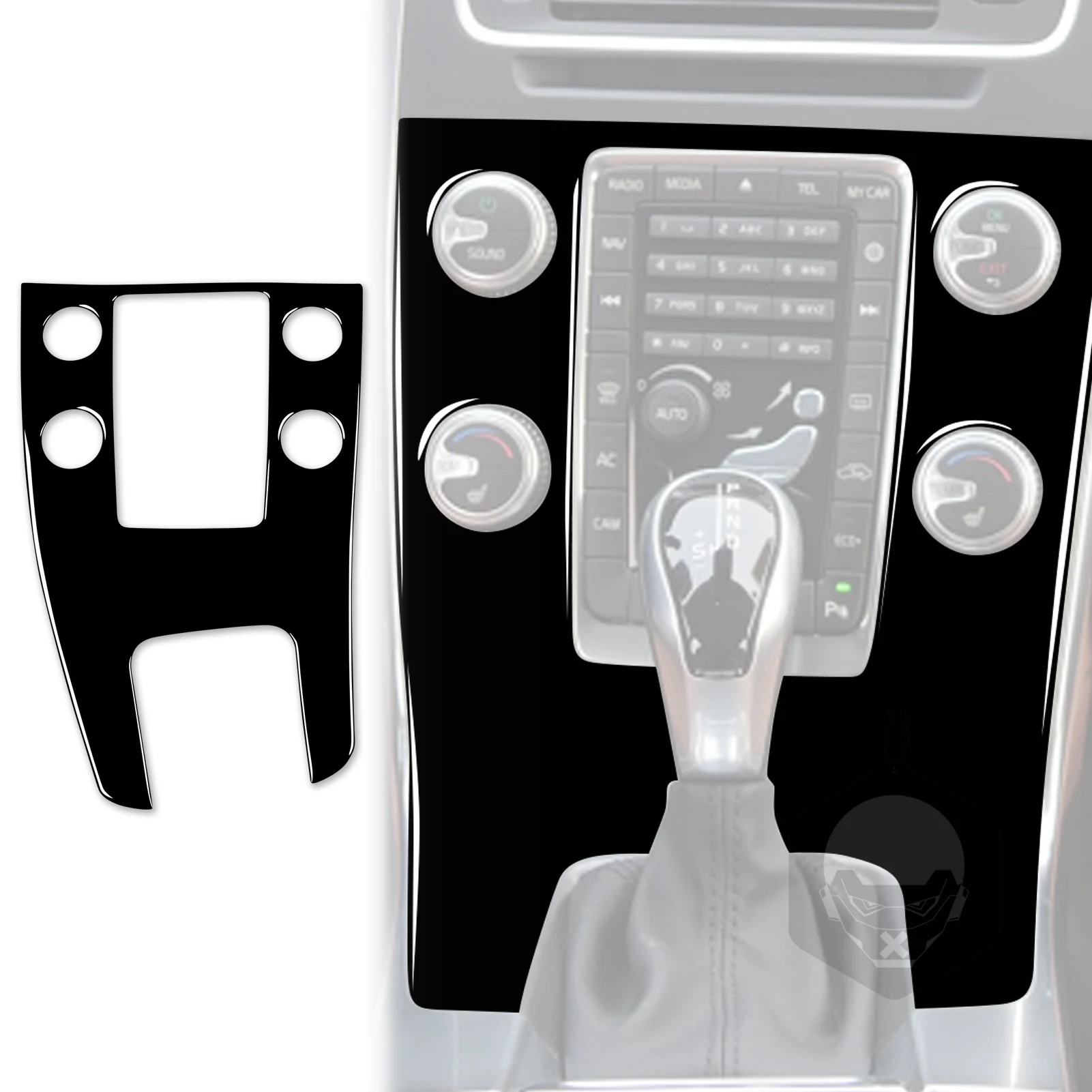 

Декоративная наклейка на панель Центрального управления для Volvo S60 V60 2010 2011 2012 2013 2014 2015 2016 2017 автомобильные аксессуары ABS