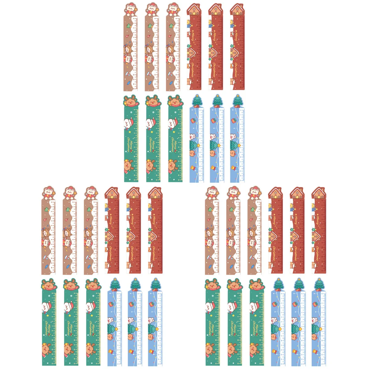 

Линейка Рождественская Очаровательная Сгибаемая канцелярские товары для учеников Рисование линейки магнит кавайный стиль школьные животные Мультяшные товары