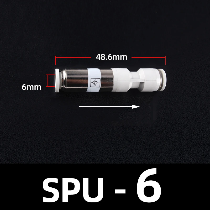 Односторонний пневматический обратный клапан, быстрый соединитель, фитинг для труб, диаметр трубки 4 мм, 6 мм, 8 мм, 10 мм, 12 мм