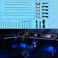 18 in 1 rgb led car atmosphere light interior decoration acrylic strip light by app control decorative ambient lamp dashboard