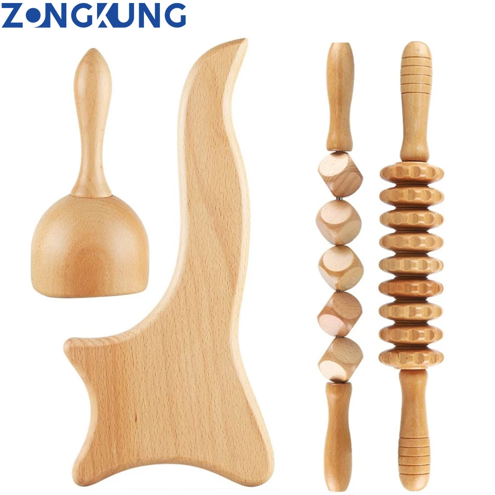

Wood Therapy Massager Cup Anti-Cellulite,Gua Sha Tool Maderoterapia Colombiana Lymphatic Drainage Trigger Point Massager Roller