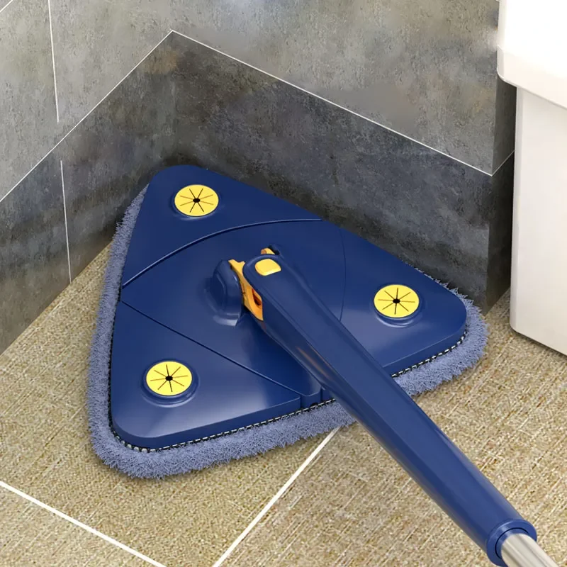 

Triangle 360 Cleaning Mop Telescopic Household Ceiling Cleaning Brush Tool Self-draining To Clean Tiles and Walls