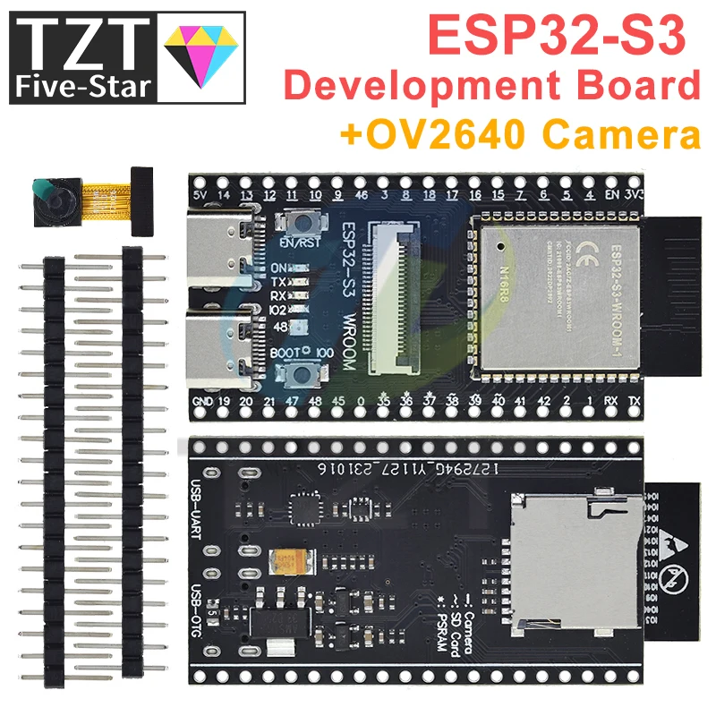 Камера TZT ESP32-S3 WROOM N16R8 макетная плата WiFi + Bluetooth модуль OV2640