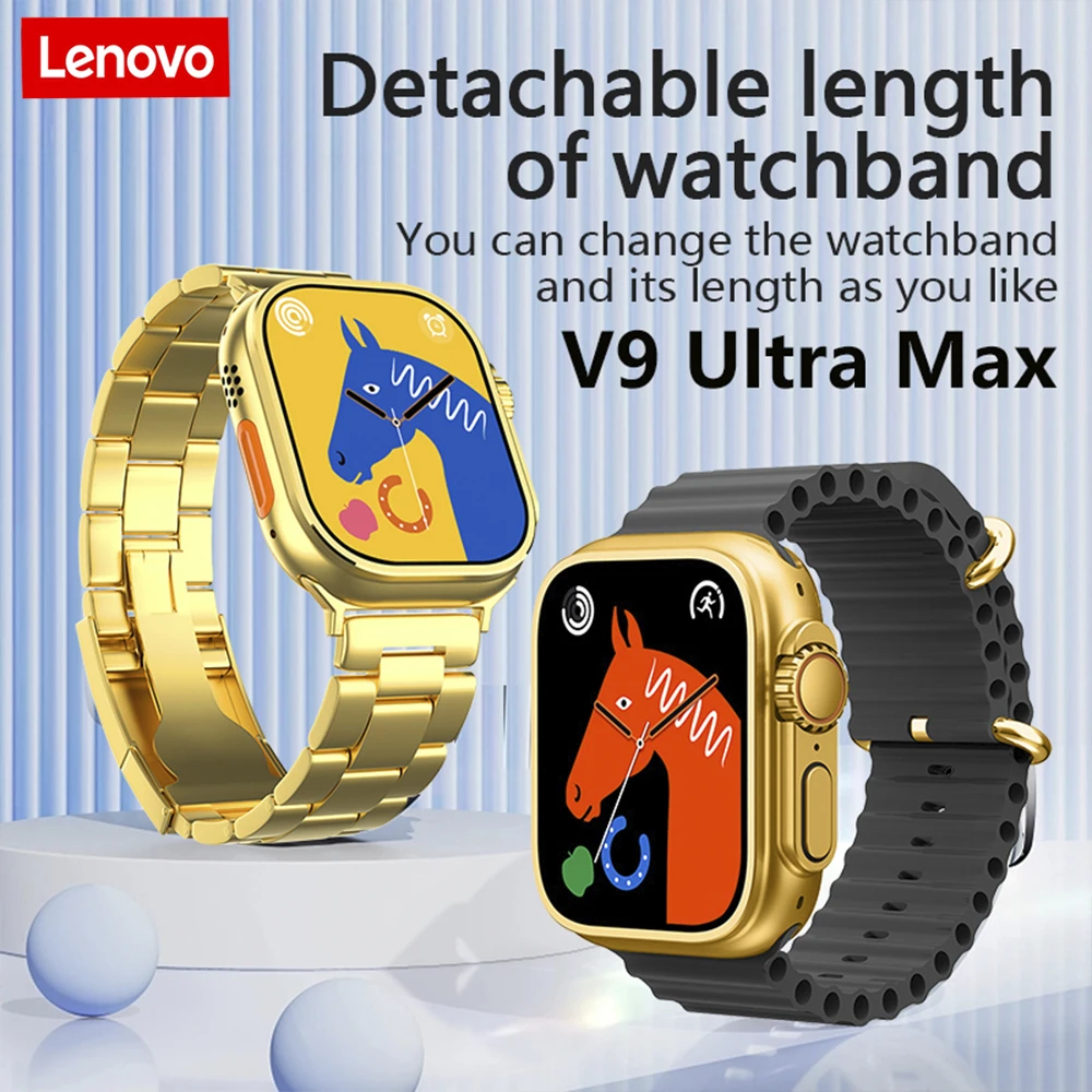 

Мужские Смарт-часы Lenovo V9 Ultra Max IWO с большим экраном 2,02 дюйма